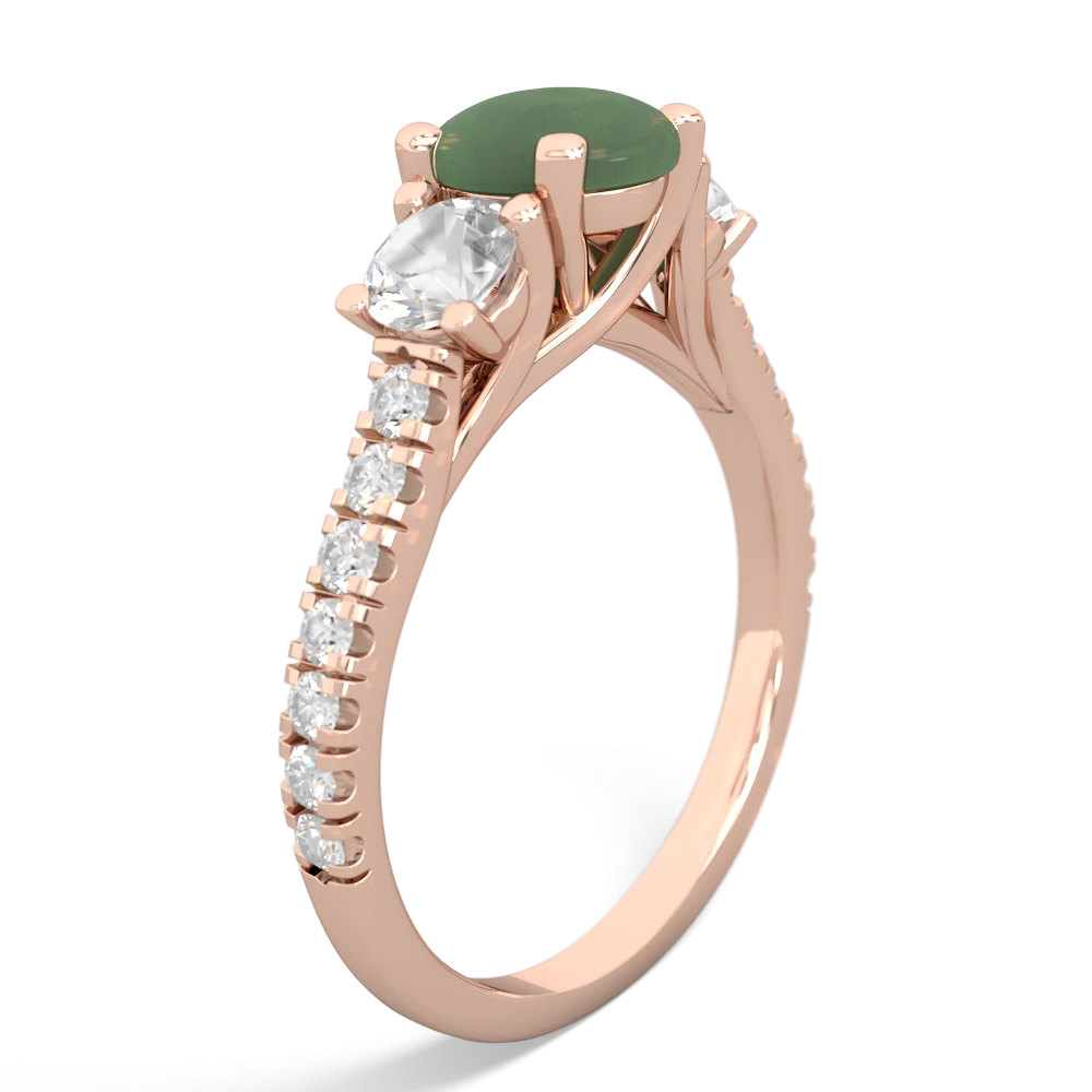 Jade Pave Trellis 14K Rose Gold ring R5500