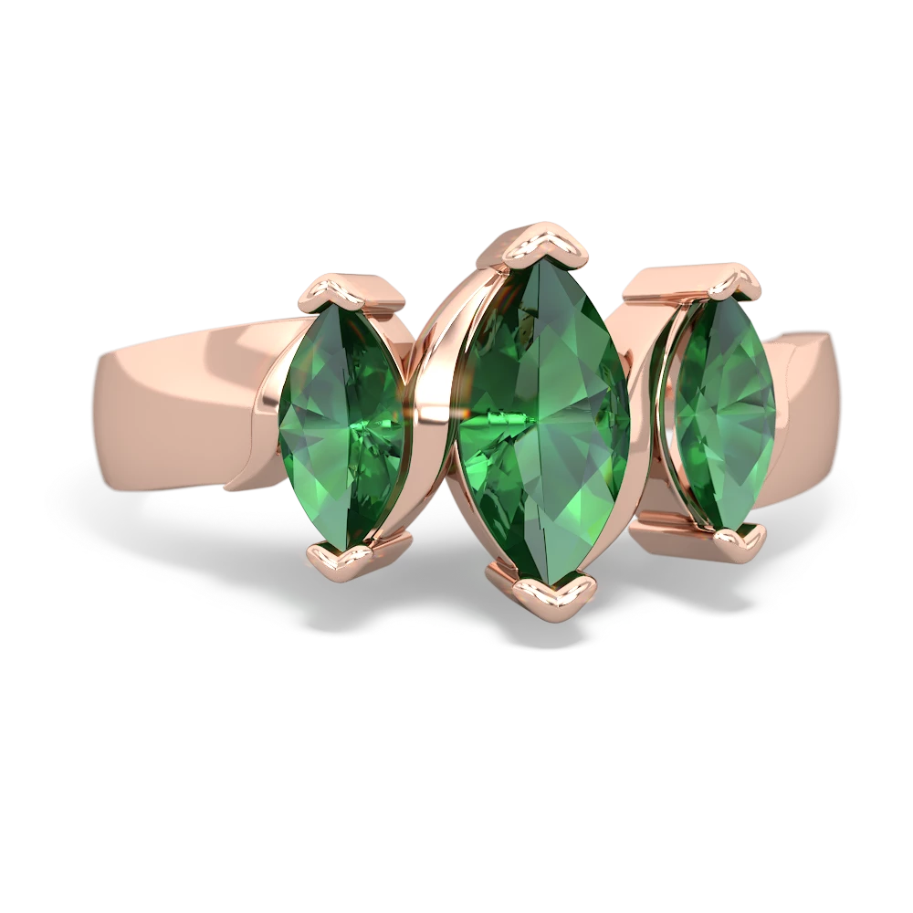 Peridot Three Peeks 14K Rose Gold ring R2433