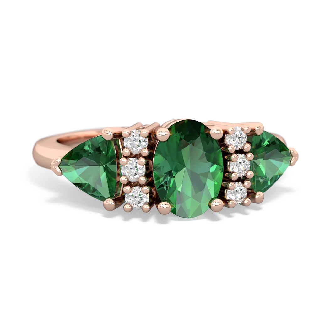 Classy Golden Ring With Green Crystal
