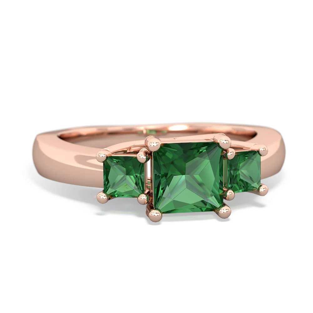 Aquamarine Three Stone Trellis 14K Rose Gold ring R4015