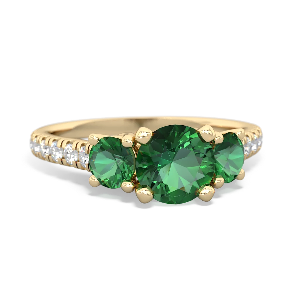 Alexandrite Pave Trellis 14K Yellow Gold ring R5500