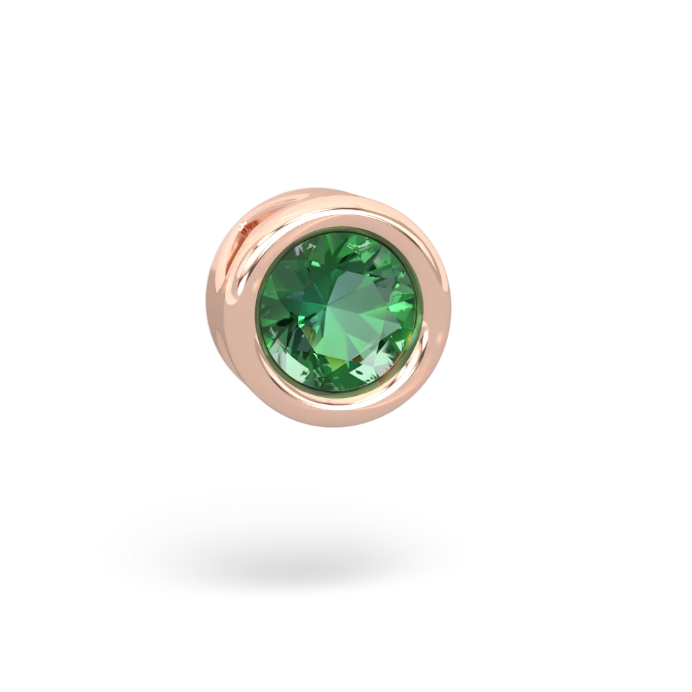 Lab Emerald 6Mm Slide 14K Rose Gold pendant P3786