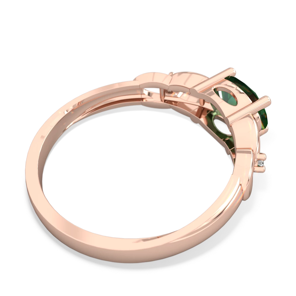 Lab Emerald Links 14K Rose Gold ring R4032