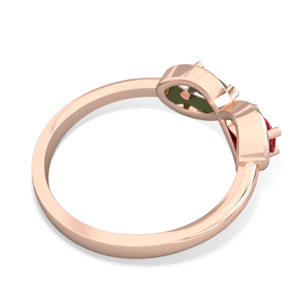 Lab Ruby Infinity 14K Rose Gold ring R5050