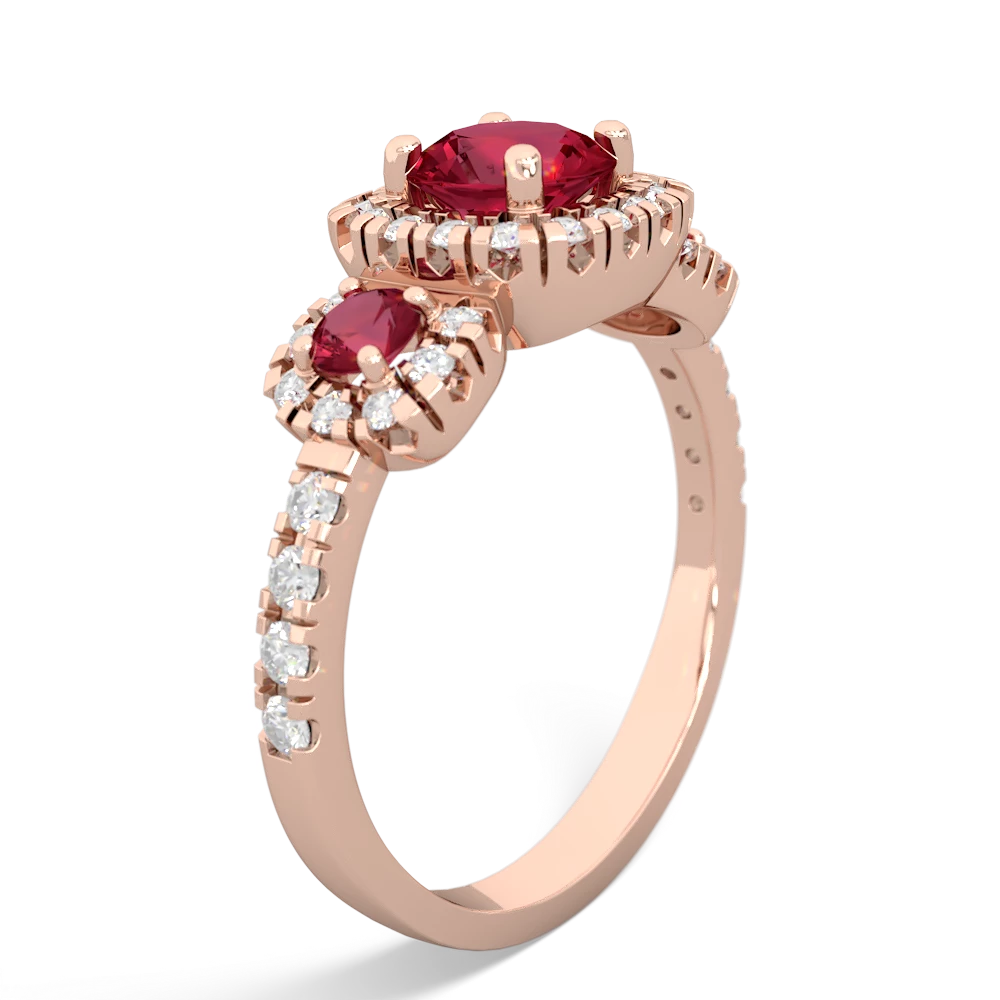 Sapphire Regal Halo 14K Rose Gold ring R5350