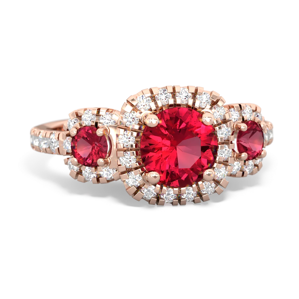 Ruby Regal Halo 14K Rose Gold ring R5350