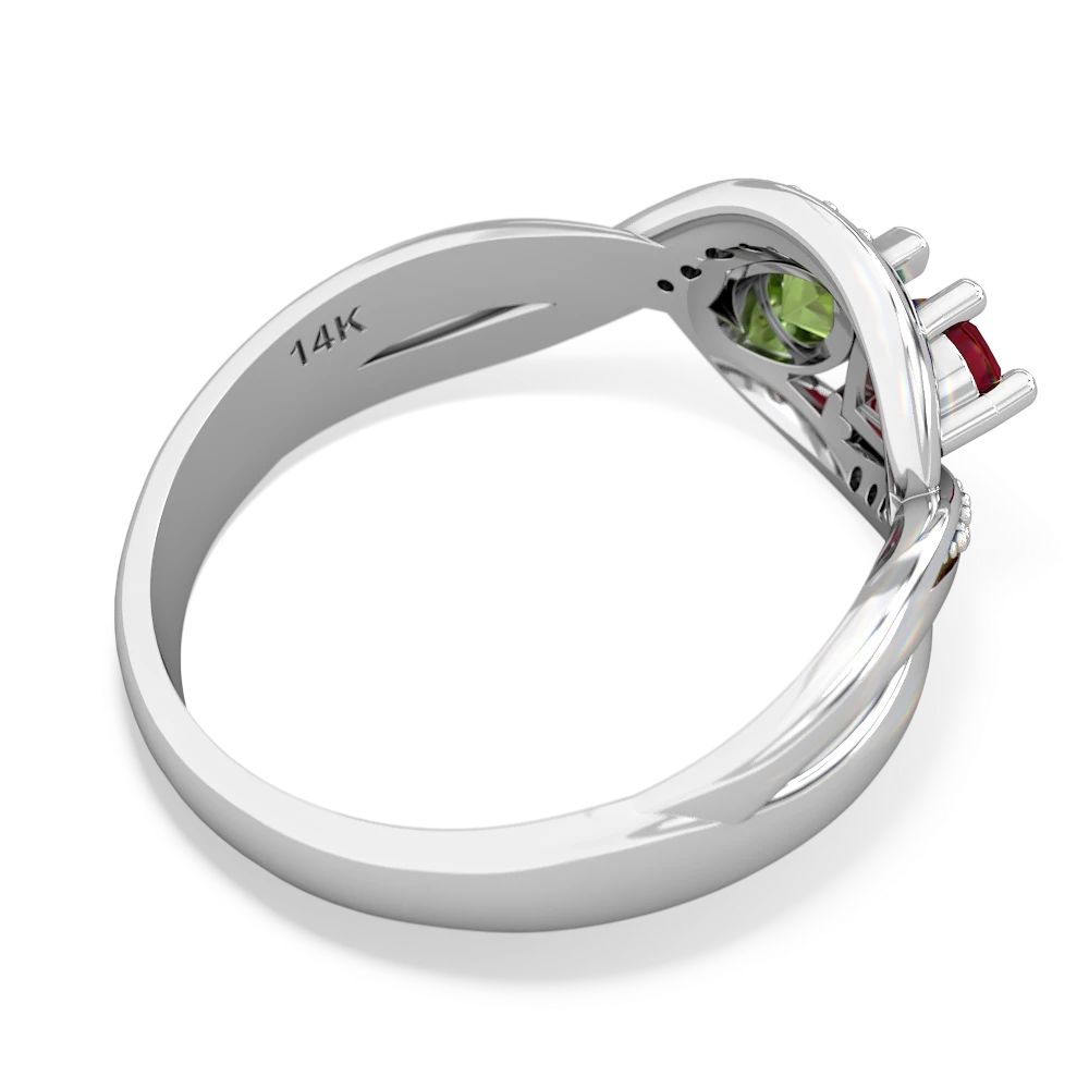 Lab Ruby Summer Winds 14K White Gold ring R5342