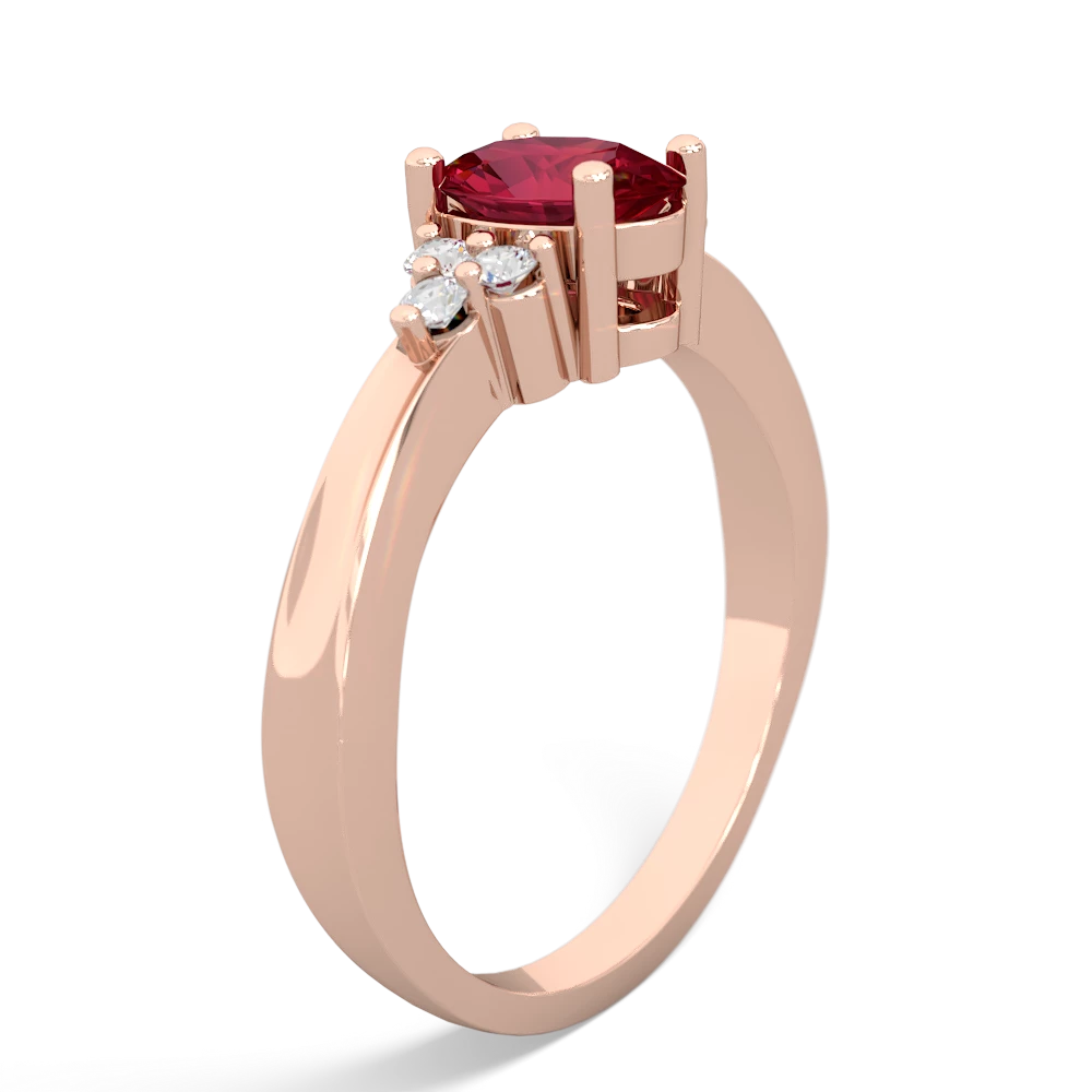 Lab Ruby Simply Elegant 14K Rose Gold ring R2113