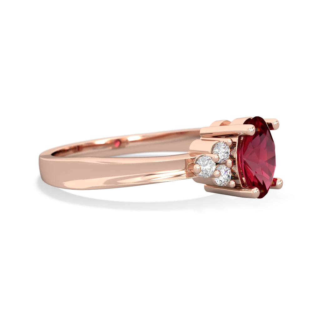 Lab Ruby Simply Elegant 14K Rose Gold ring R2113