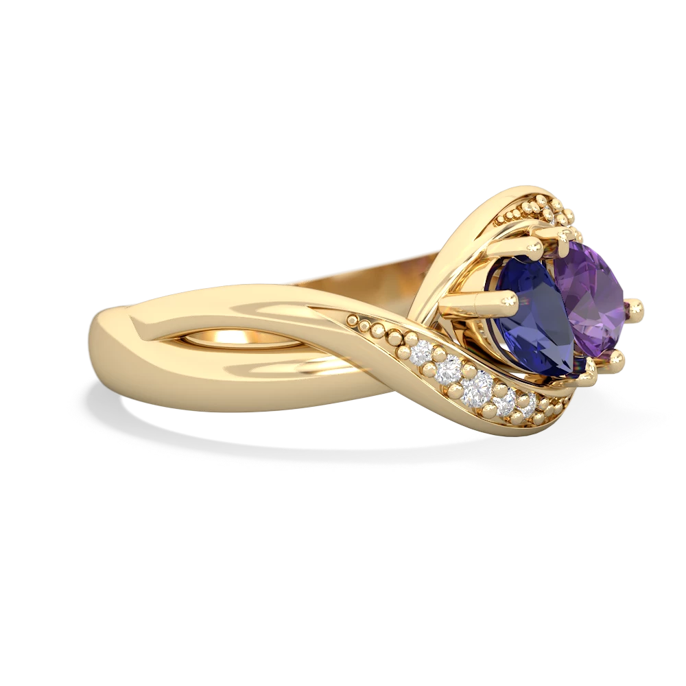 Lab Sapphire Summer Winds 14K Yellow Gold ring R5342