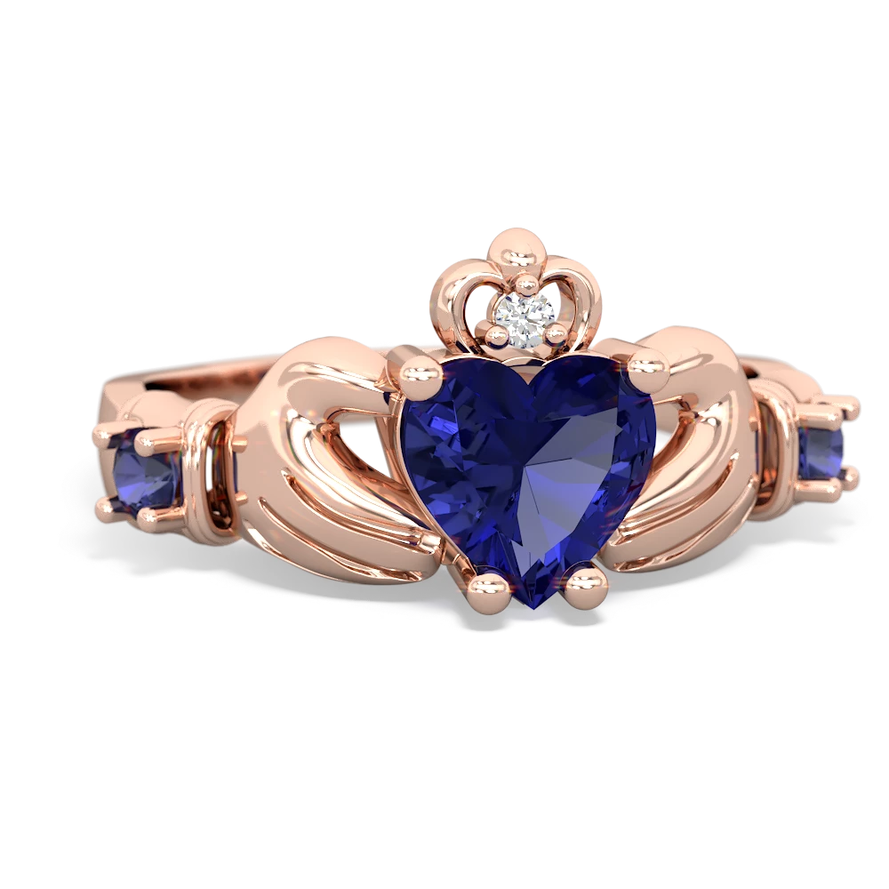 Onyx Claddagh Keepsake 14K Rose Gold ring R5245