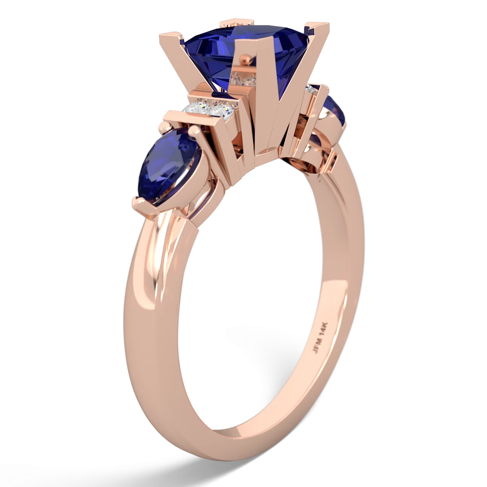 Amethyst 6Mm Princess Eternal Embrace Engagement 14K Rose Gold ring C2002