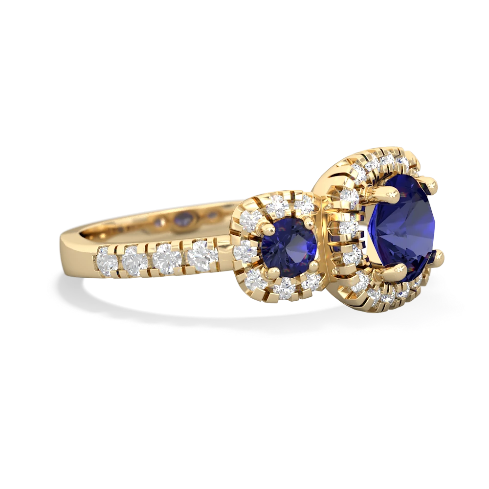 Amethyst Regal Halo 14K Yellow Gold ring R5350