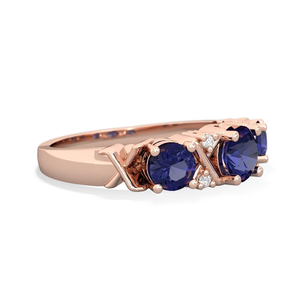 Tanzanite Hugs And Kisses 14K Rose Gold ring R5016