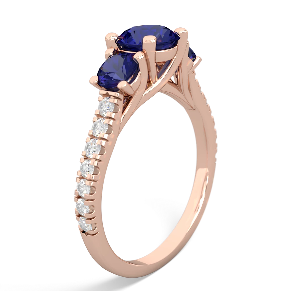 Lab Emerald Pave Trellis 14K Rose Gold ring R5500