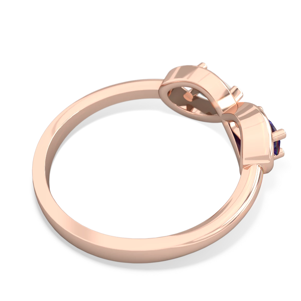 Lab Sapphire Infinity 14K Rose Gold ring R5050