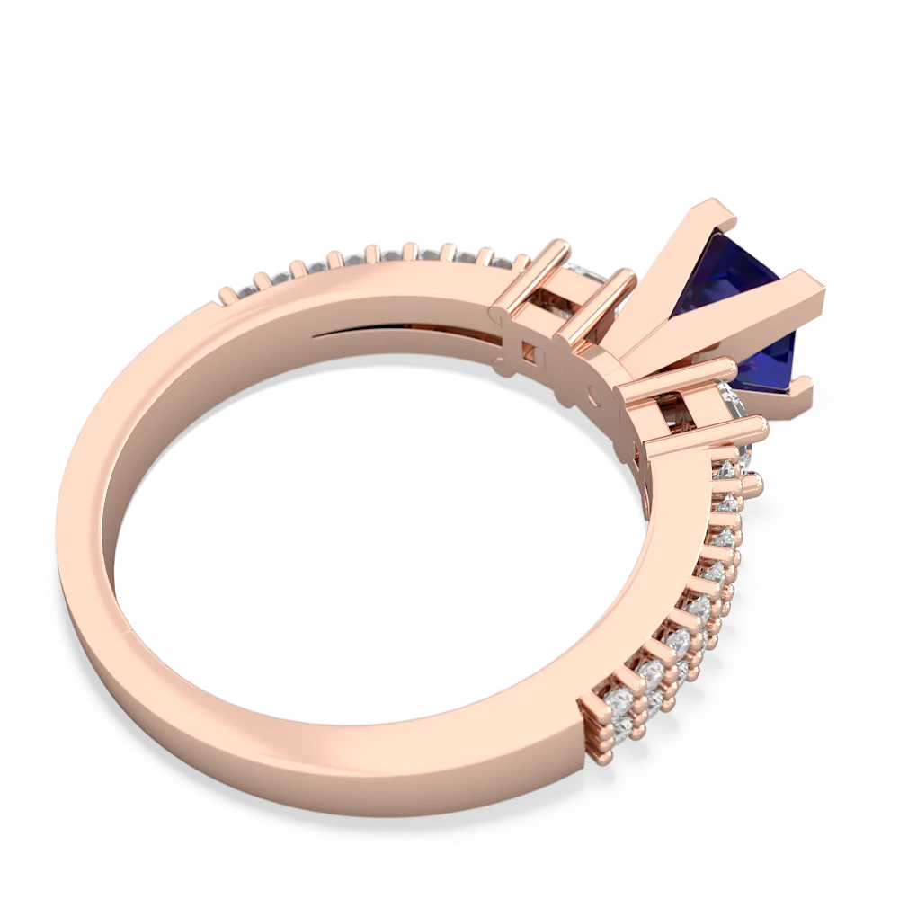 Lab Sapphire Classic 5Mm Square Engagement 14K Rose Gold ring R26435SQ