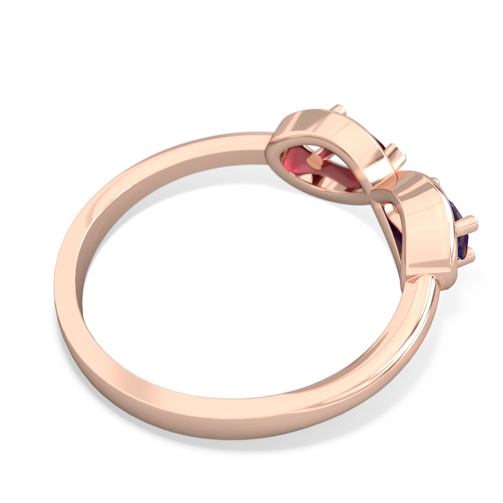 Lab Sapphire Infinity 14K Rose Gold ring R5050