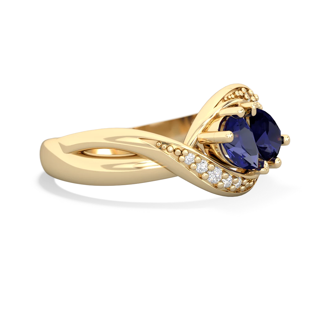 Lab Sapphire Summer Winds 14K Yellow Gold ring R5342