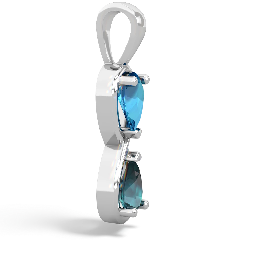 London Topaz Infinity 14K White Gold pendant P5050