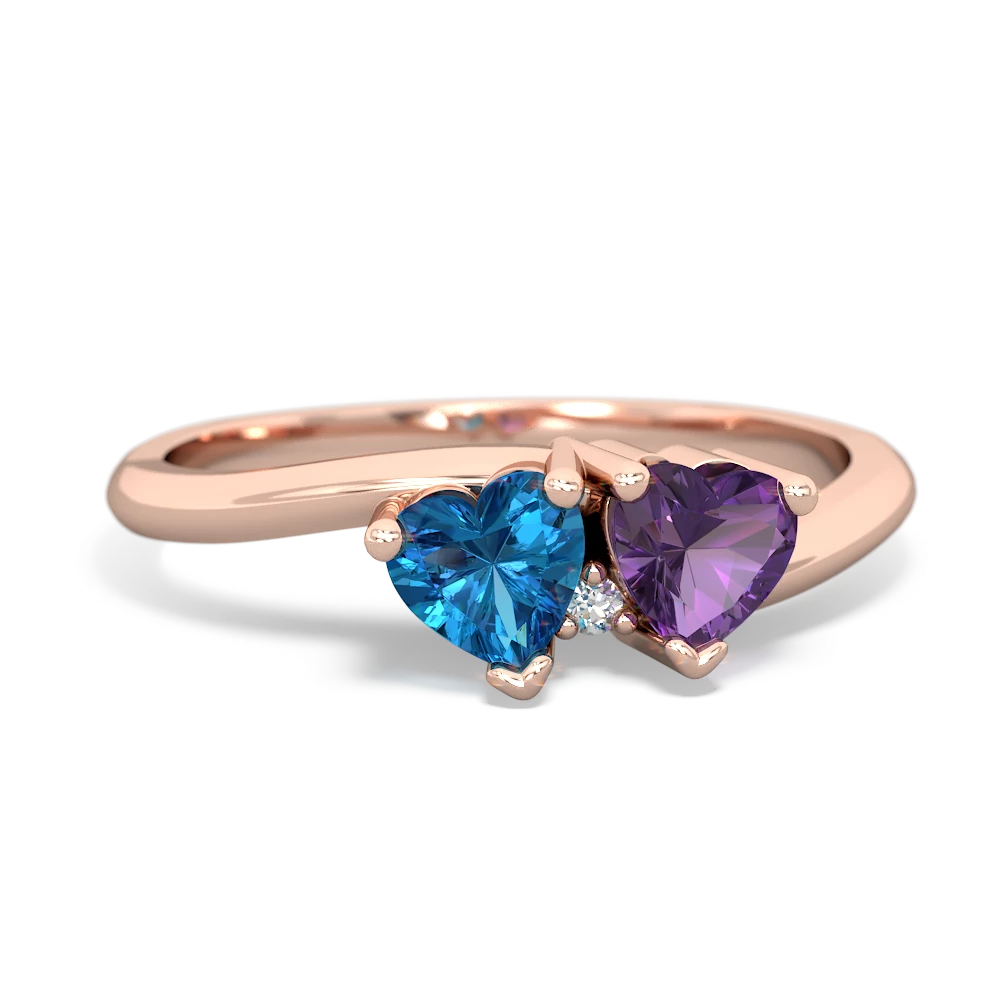 London Topaz Sweethearts 14K Rose Gold ring R5260