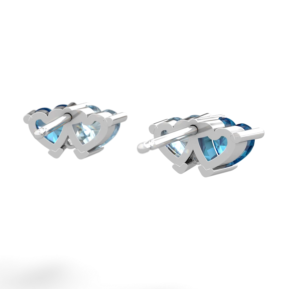 London Topaz Sweethearts 14K White Gold earrings E5260