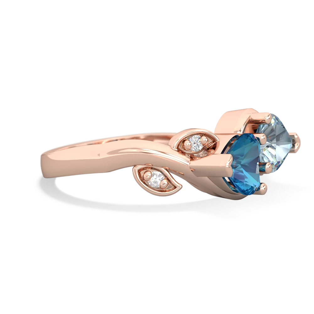 London Topaz Floral Elegance 14K Rose Gold ring R5790