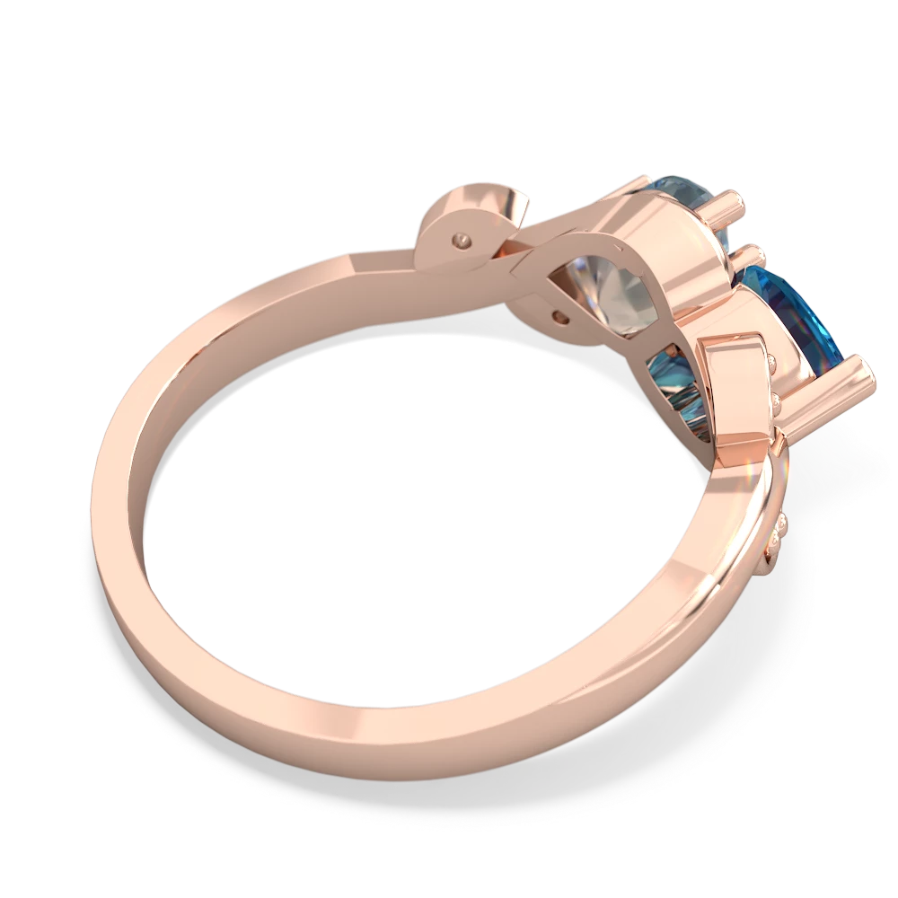 London Topaz Floral Elegance 14K Rose Gold ring R5790