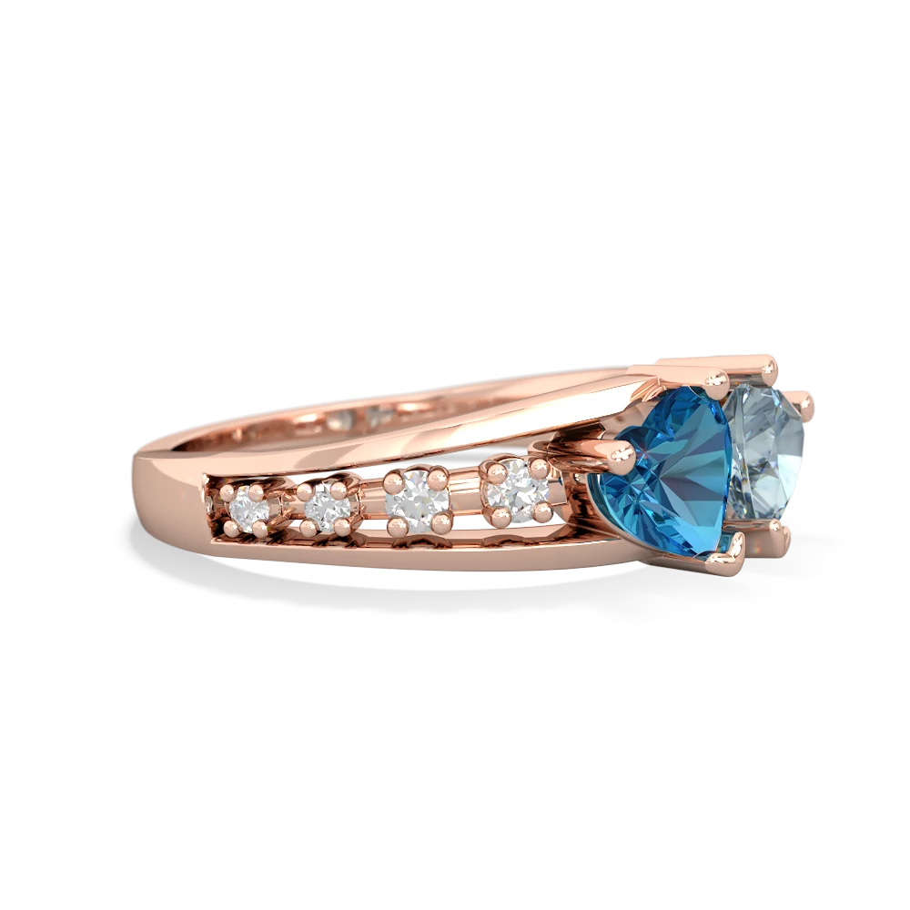 London Topaz Heart To Heart 14K Rose Gold ring R3342