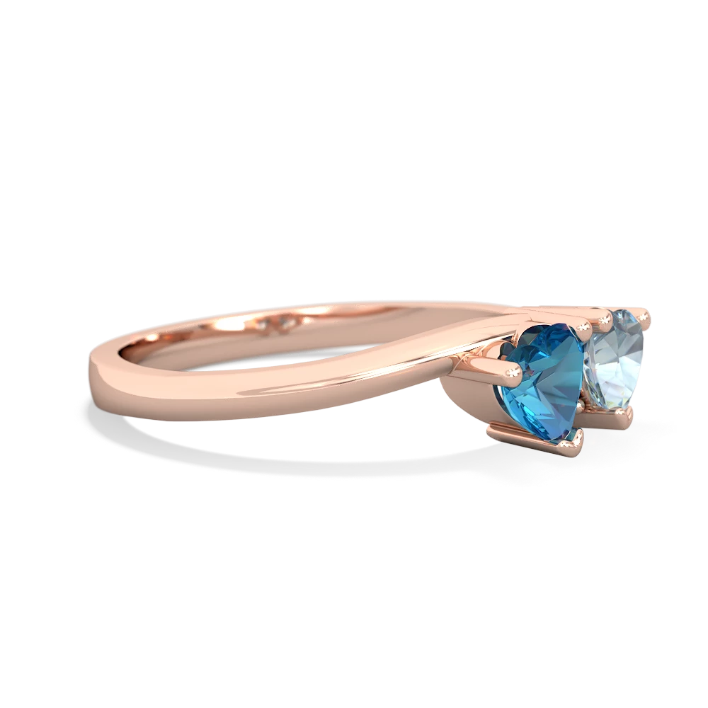 London Topaz Sweethearts 14K Rose Gold ring R5260