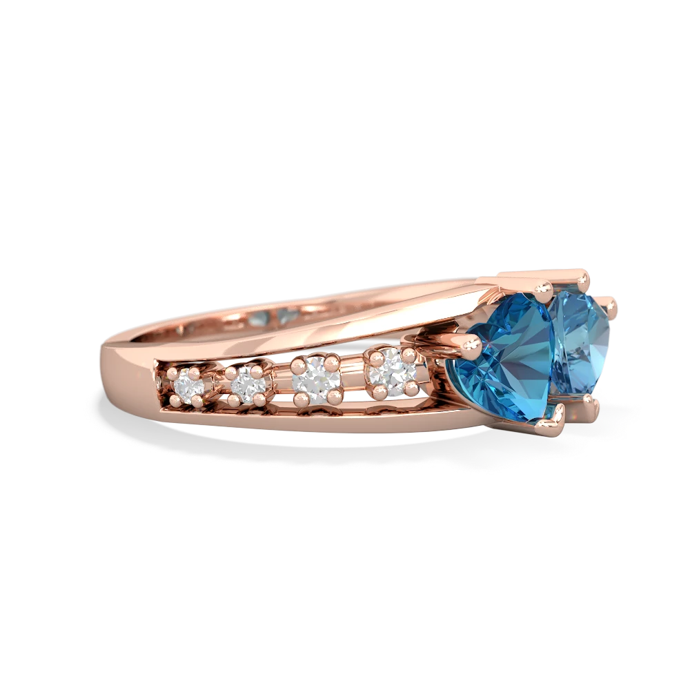 London Topaz Heart To Heart 14K Rose Gold ring R3342