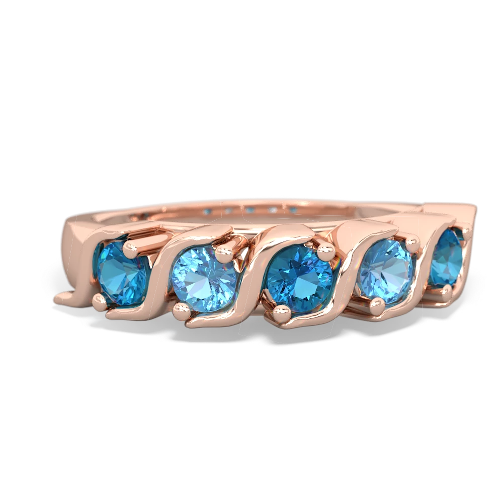 London Topaz Anniversary Band 14K Rose Gold ring R2089