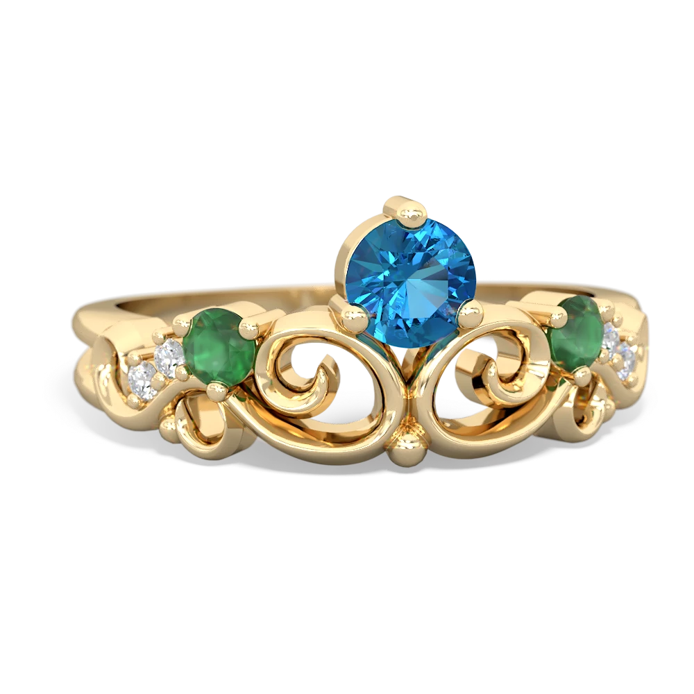 London Topaz Crown Keepsake 14K Yellow Gold ring R5740