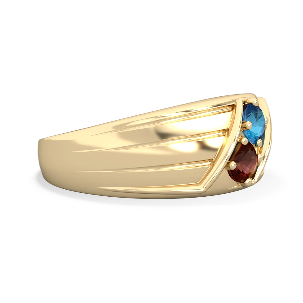 London Topaz Men's Streamline 14K Yellow Gold ring R0460