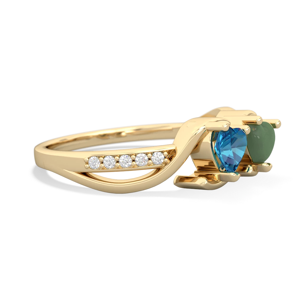 London Topaz Side By Side 14K Yellow Gold ring R3090