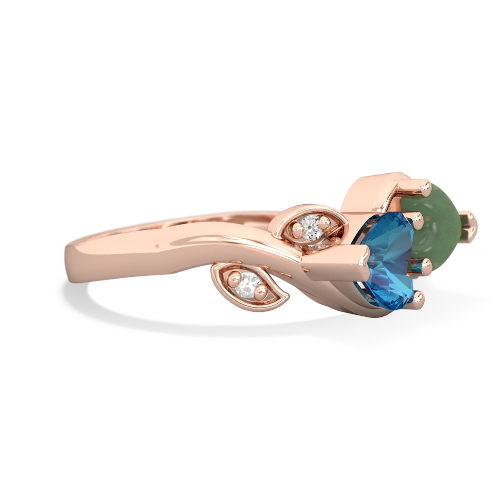 London Topaz Floral Elegance 14K Rose Gold ring R5790