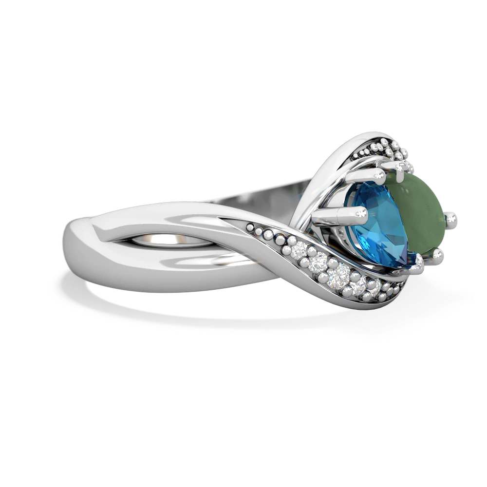 London Topaz Summer Winds 14K White Gold ring R5342