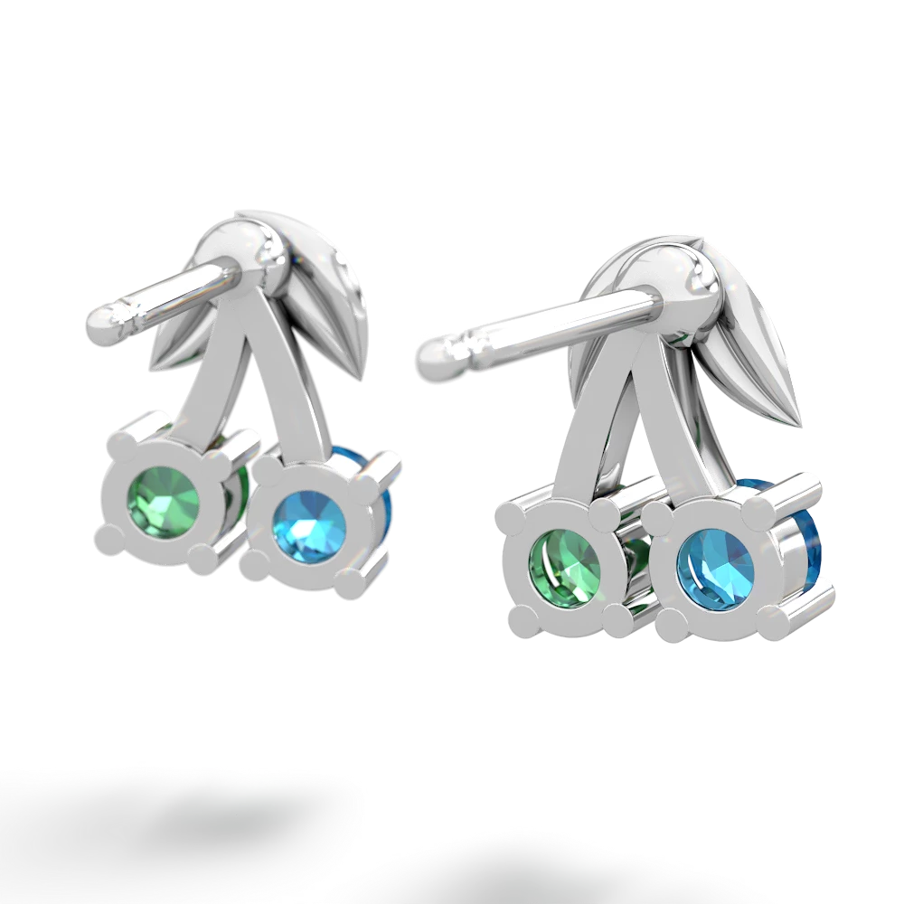 London Topaz Sweet Cherries 14K White Gold earrings E7001