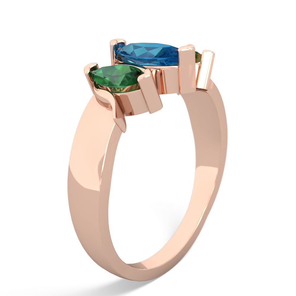 London Topaz Three Peeks 14K Rose Gold ring R2433