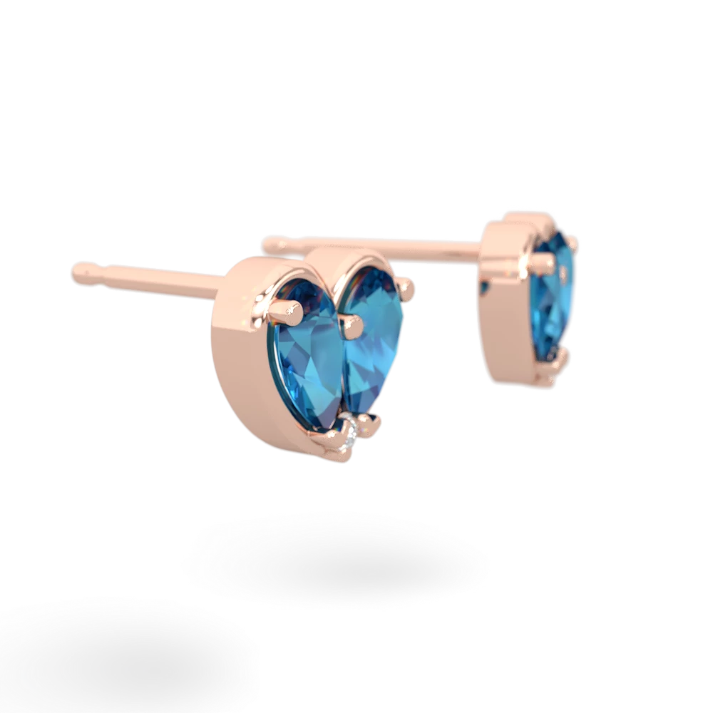 London Topaz 'Our Heart' 14K Rose Gold earrings E5072