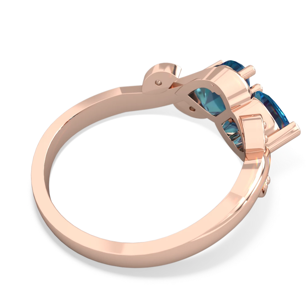 London Topaz Floral Elegance 14K Rose Gold ring R5790