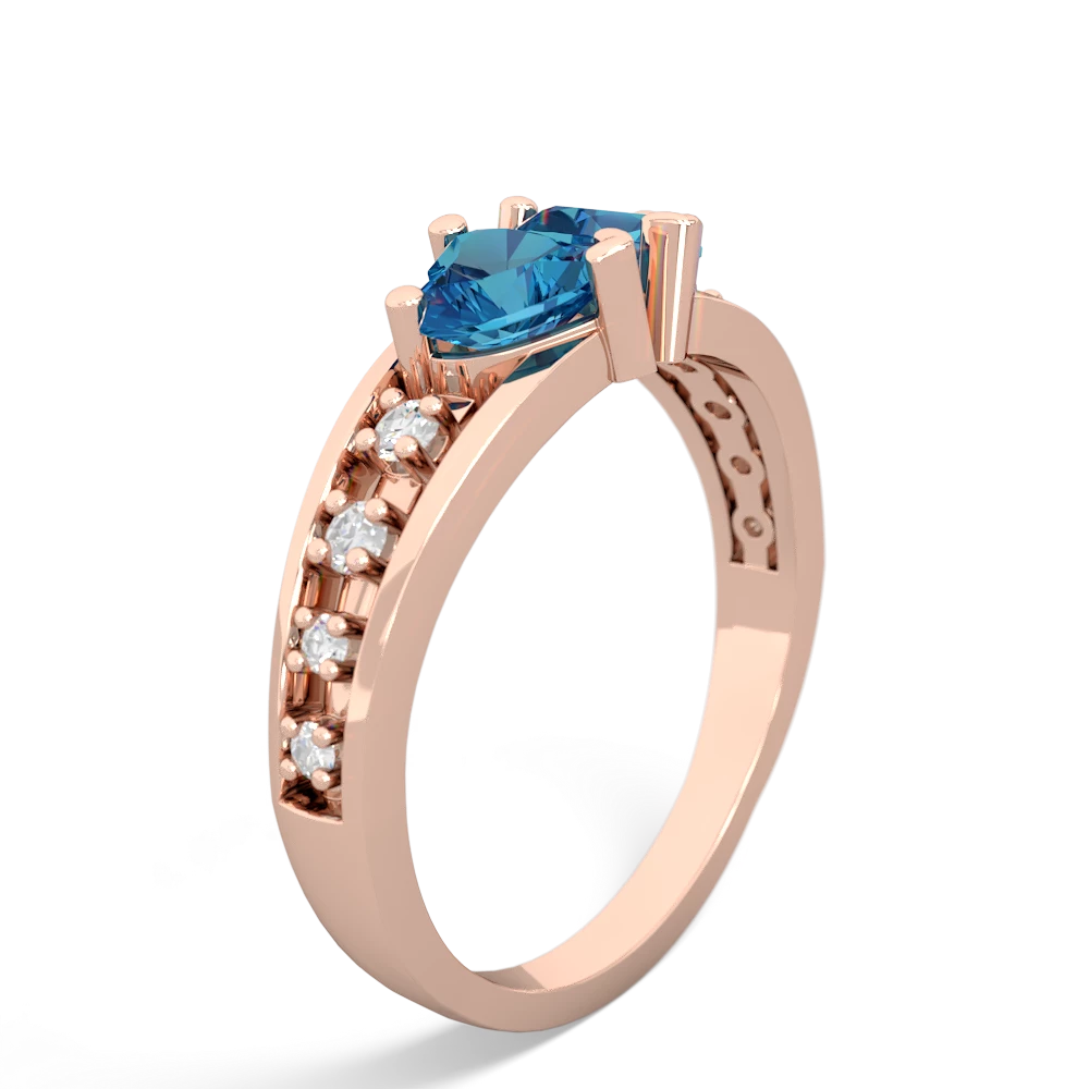 London Topaz Heart To Heart 14K Rose Gold ring R3342