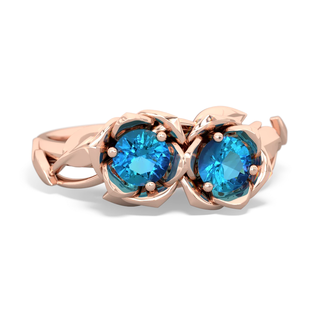 London Topaz Rose Garden 14K Rose Gold ring R5510