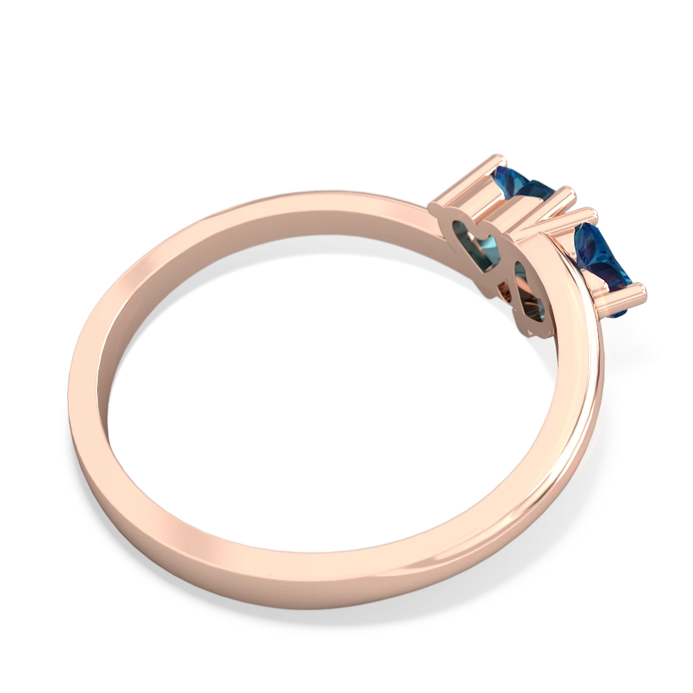 London Topaz Sweethearts 14K Rose Gold ring R5260