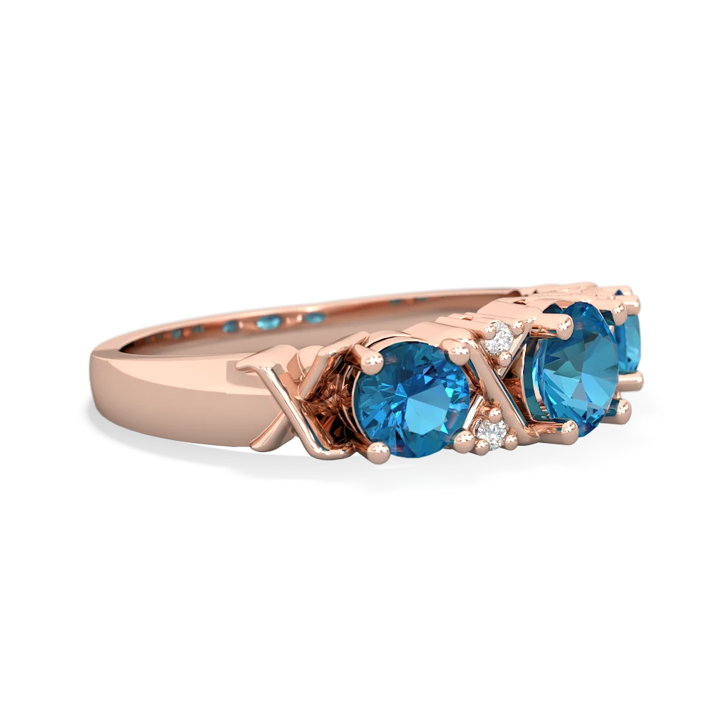 Onyx Hugs And Kisses 14K Rose Gold ring R5016