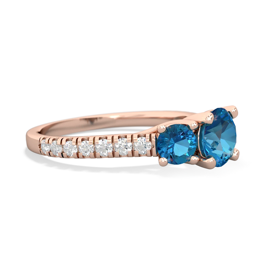 Turquoise Pave Trellis 14K Rose Gold ring R5500