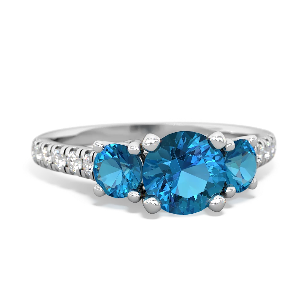 Opal Pave Trellis 14K White Gold ring R5500