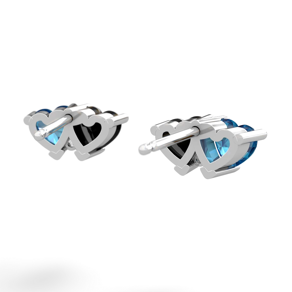 London Topaz Sweethearts 14K White Gold earrings E5260