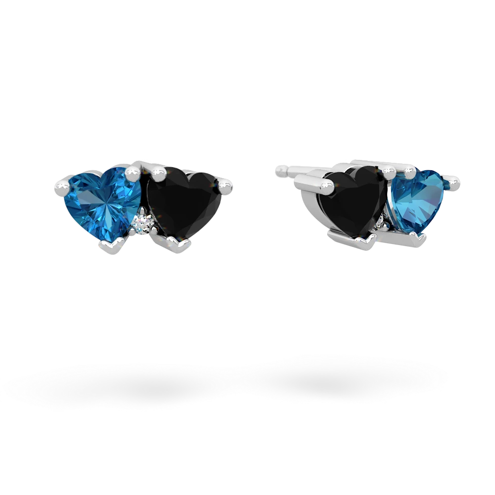 London Topaz Sweethearts 14K White Gold earrings E5260