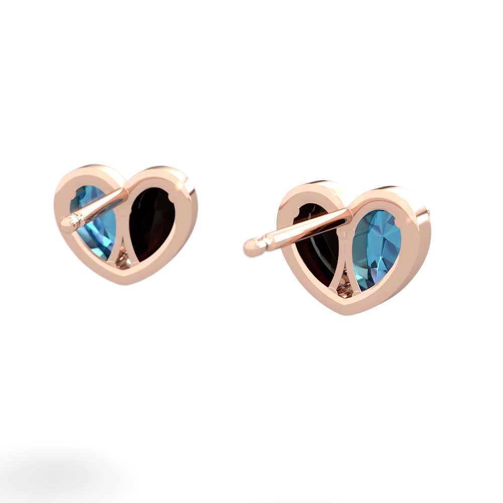 London Topaz 'Our Heart' 14K Rose Gold earrings E5072